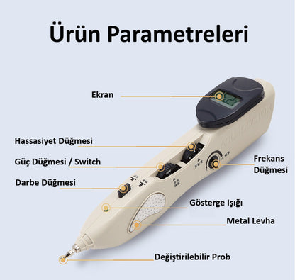 Akupunktur Noktası Masaj Kalemi, Akupunktur Nokta Bulucu Dedektör